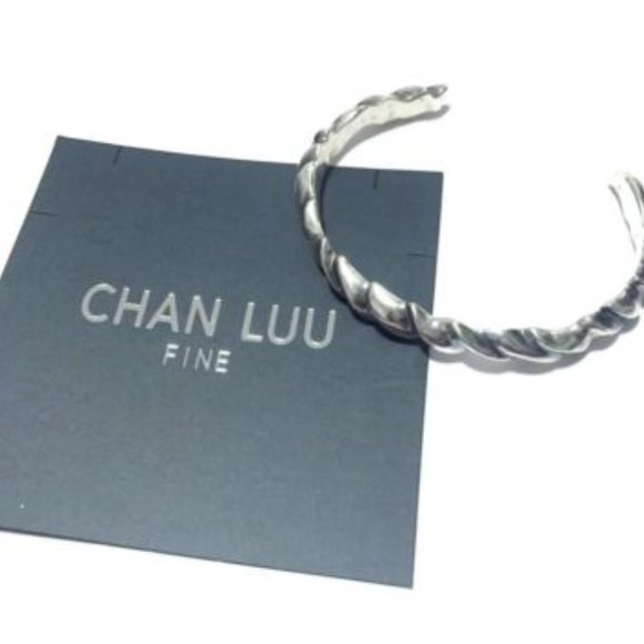 New Chan luu Bangle Cuff Twist Silver Cuff 925 Sterling Silver Open Bangle Cuff - Picture 2 of 4
